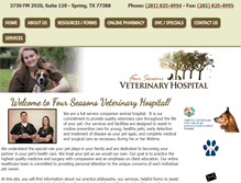 Tablet Screenshot of fourseasonsvet.com